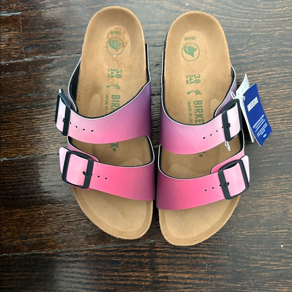 Birkenstock women’s Arizona sandals ombré pink purple comfort classic 38 (7) NWT - Picture 4 of 8